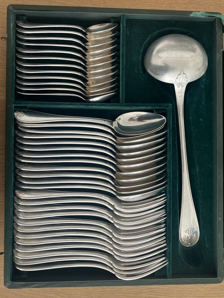 Christofle - 12人用餐具套装 (37) - 马尔梅松 - 镀银 #1.0