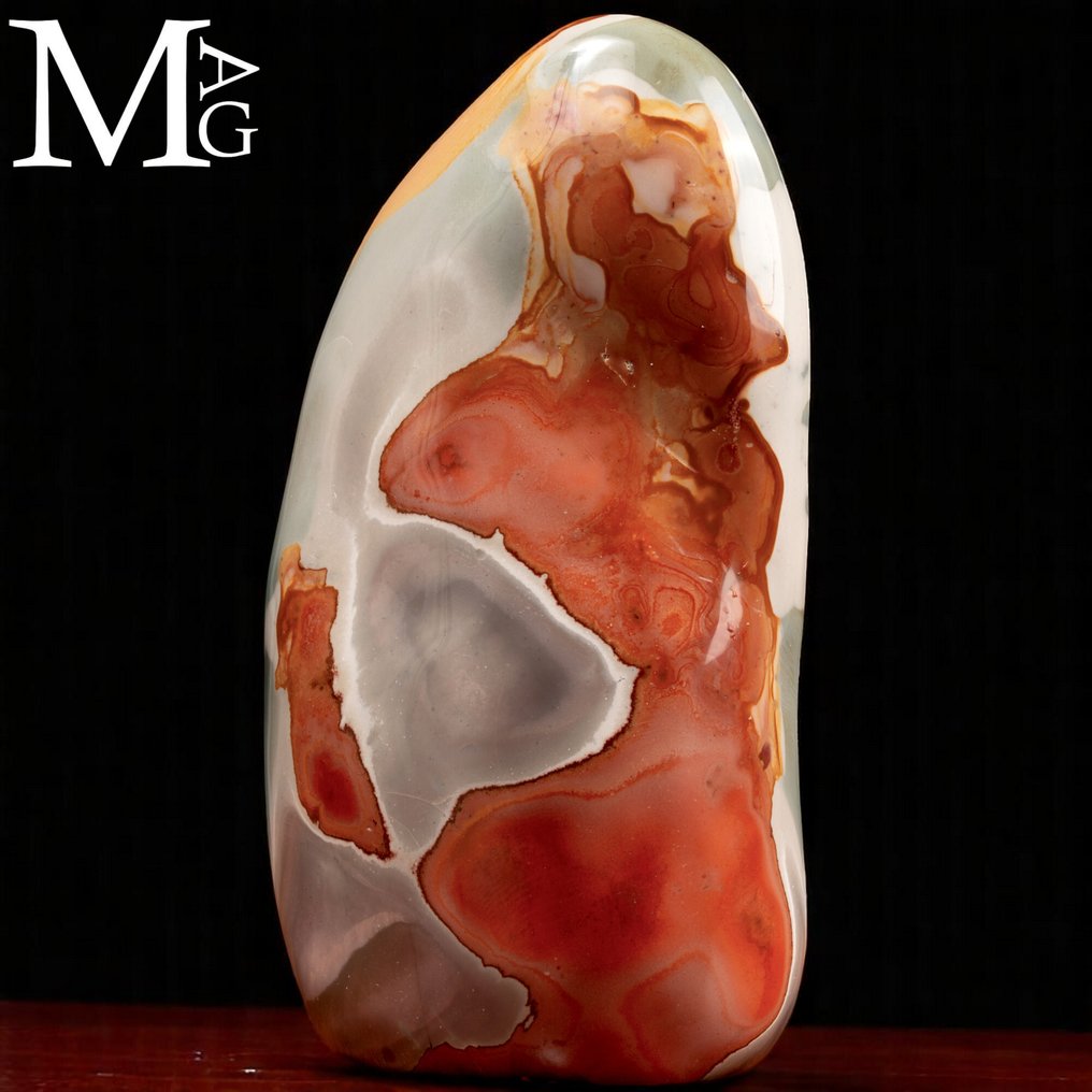 Policrhome Jasper - First Quality Madagascar Jasper – Ornamental Freeform - Altezza: 245 mm - Larghezza: 125 mm- 4564 g #3.2