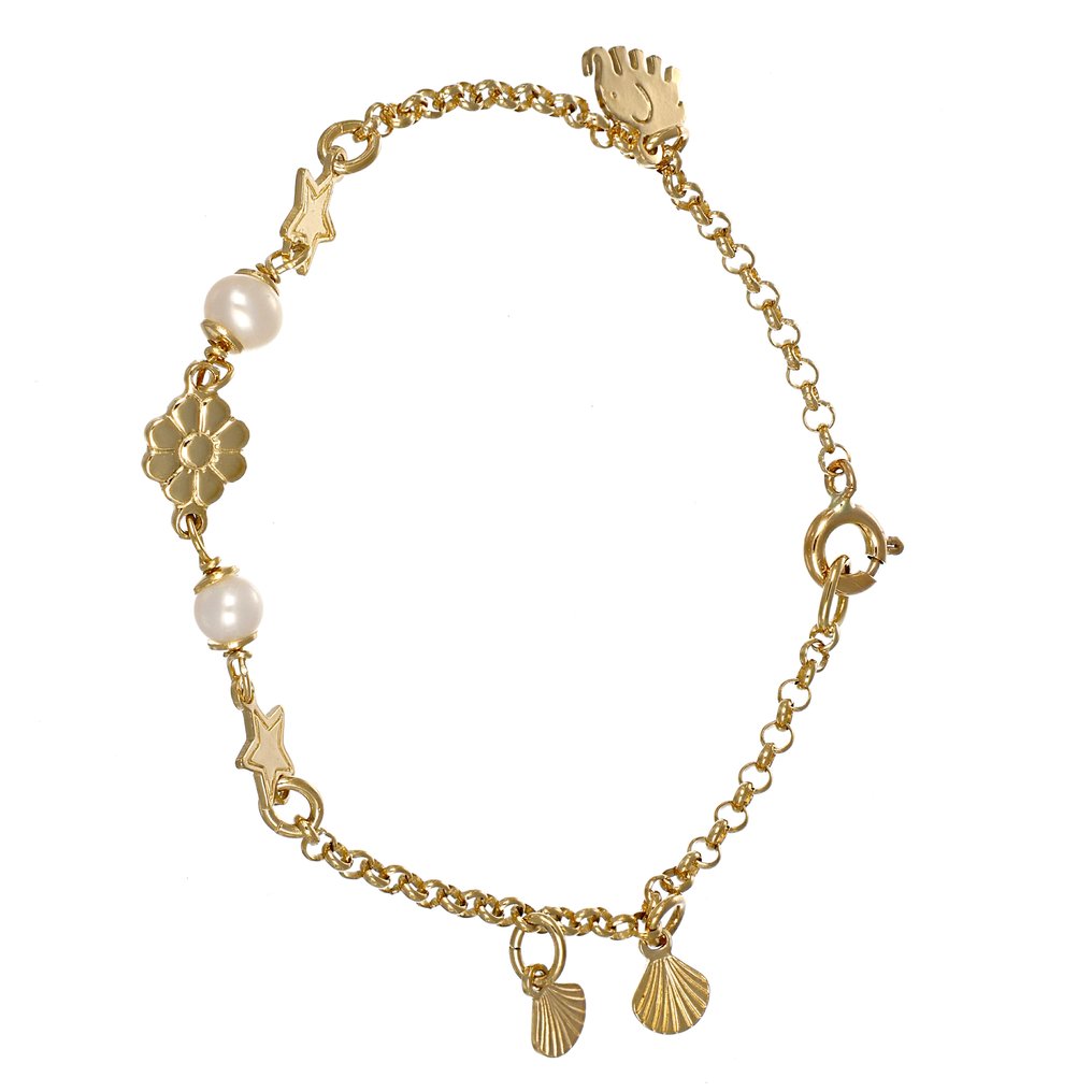 手镯 - 18K包金 黄金 - 珍珠 #2.1