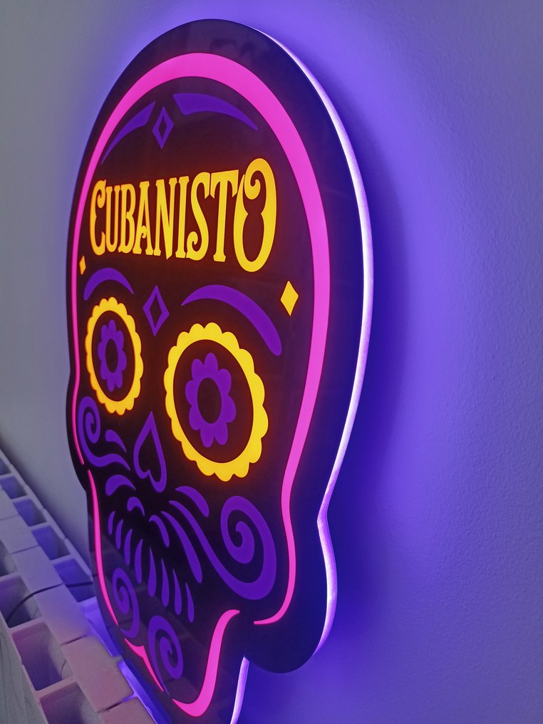 Cubanisto 啤酒/朗姆酒卡特尔 luminoso - Cubanisto Beer/rum cartel luminoso - 背光宣傳標誌牌 - 塑料 #4.3