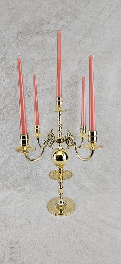 Κηροπήγιο 5 βραχίονες κηροπήγιο - Χυτός ορείχαλκος #1.0