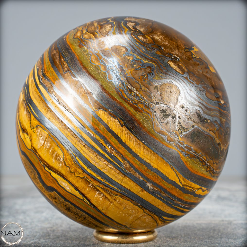 Φυσικό Ψηλής Ποιότητας Δαχτυλίδι Τίγρης σφαίρα- 1347.05 g #3.2