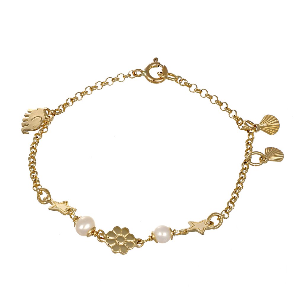 手镯 - 18K包金 黄金 - 珍珠 #3.2