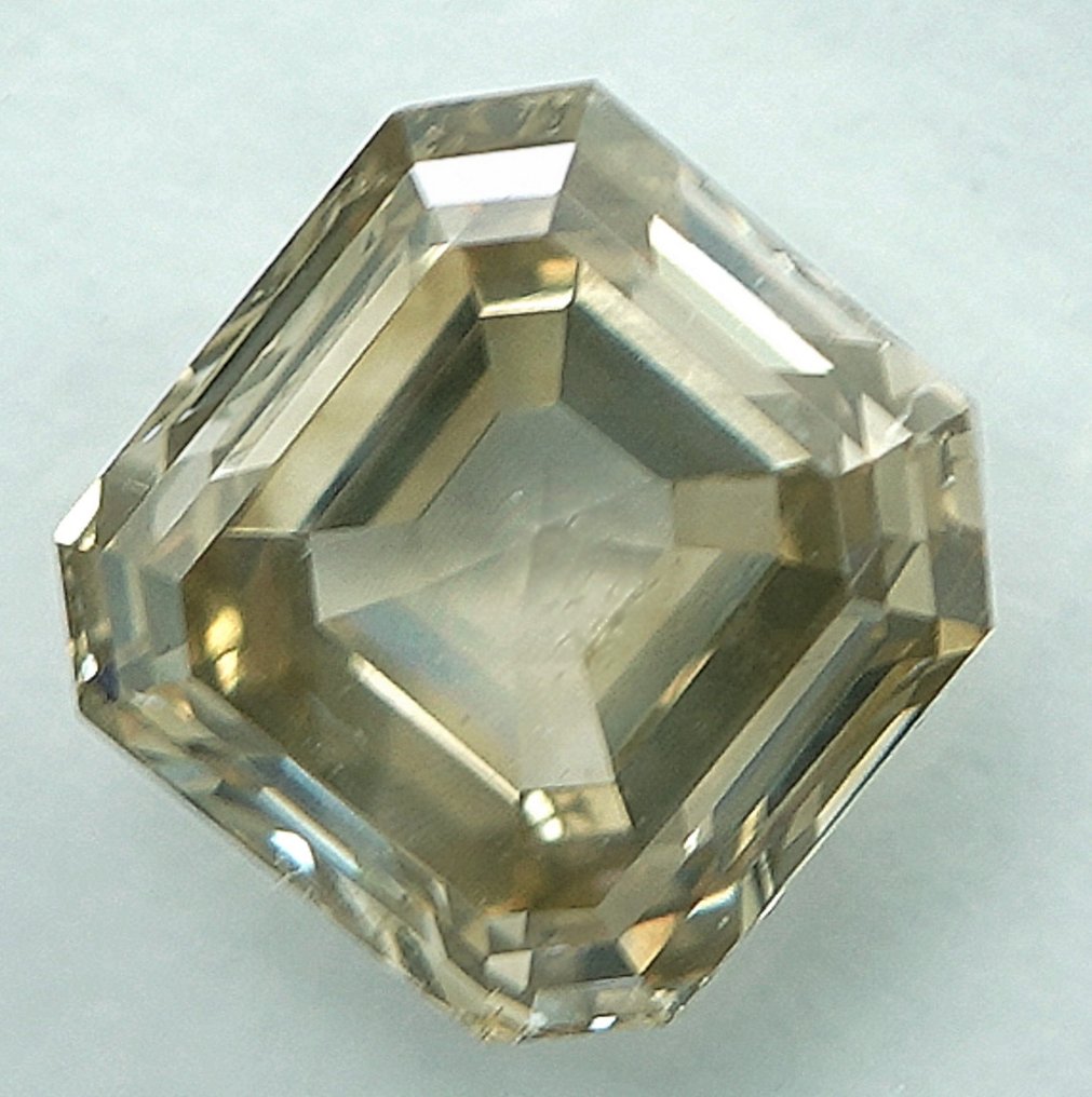 1 pcs Diamant (Couleur naturelle) - 1.49 ct - Carré - Fancy light Brunâtre Jaune - SI2 - International Gemological Institute (IGI) #1.0