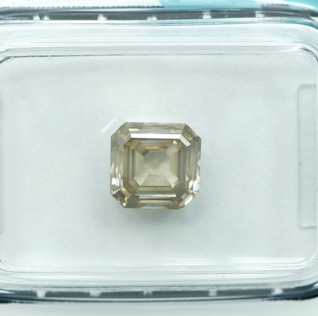1 pcs Diamant (Couleur naturelle) - 1.49 ct - Carré - Fancy light Brunâtre Jaune - SI2 - International Gemological Institute (IGI) #3.2