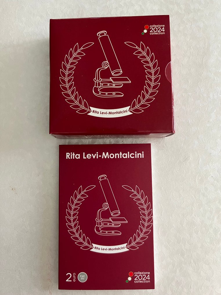 Olaszország. 2 Euro 2024 "Rita Levi-Montalcini" (2 monete) Proof + BU (Nincs minimálár) #1.0