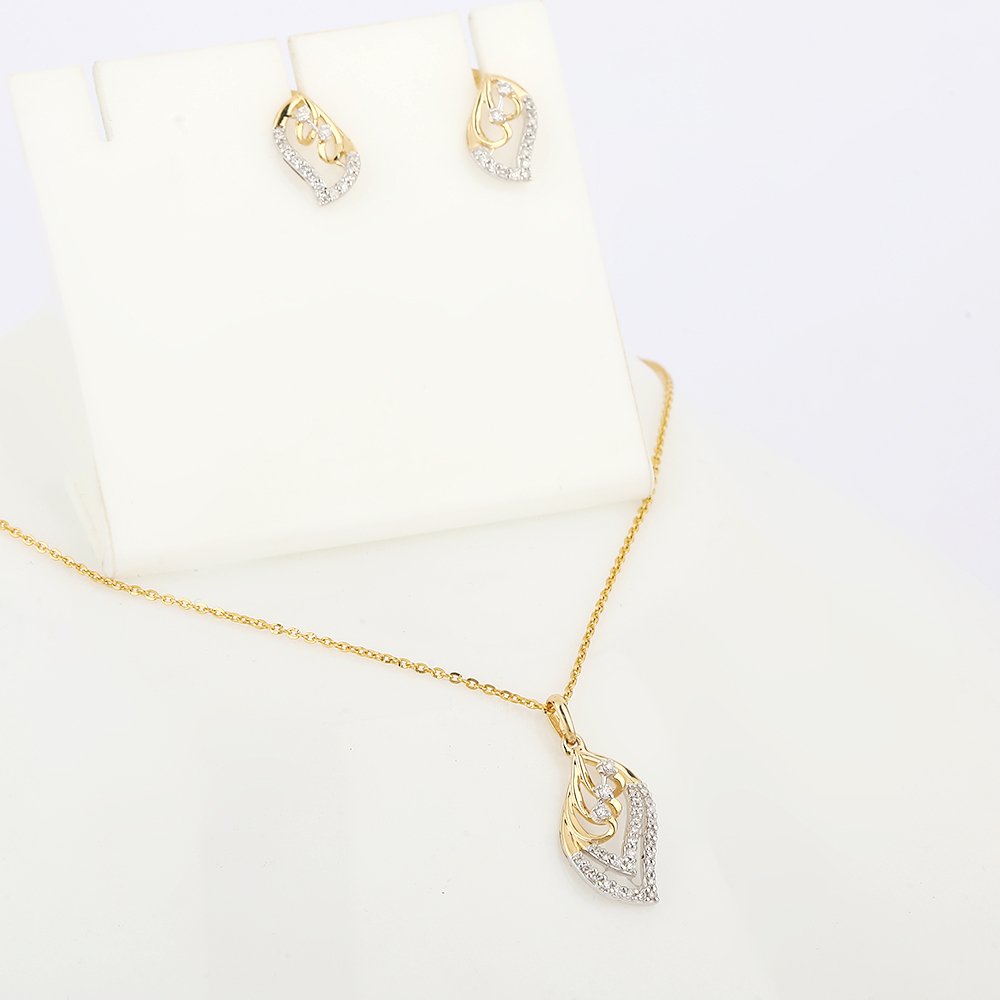 2件套珠宝 - 14K包金 黄金 - 0.75ct. tw. 钻石 (天然) #4.3