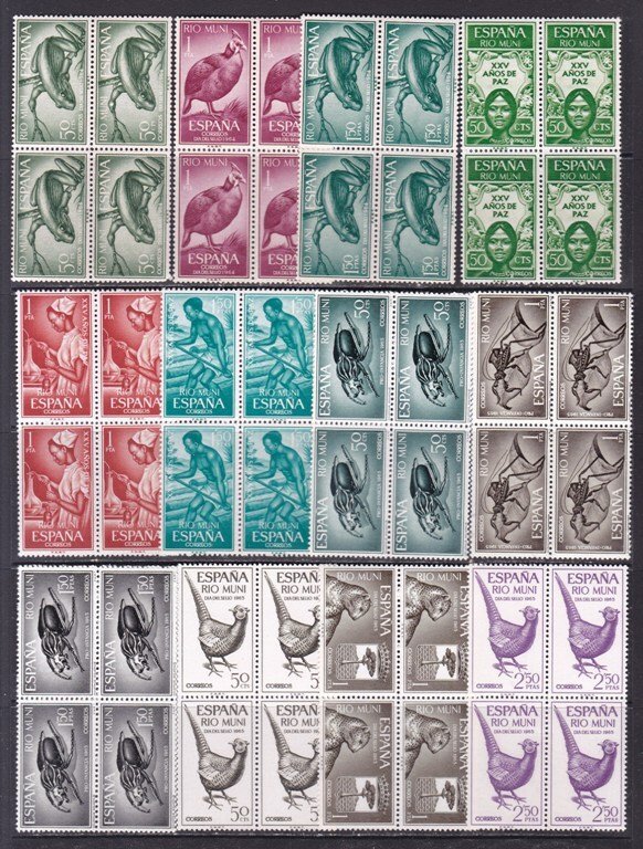 Rio Muni 1960/1968 - Komplette Sammlung in Blöcken 4 - MNH #4.3
