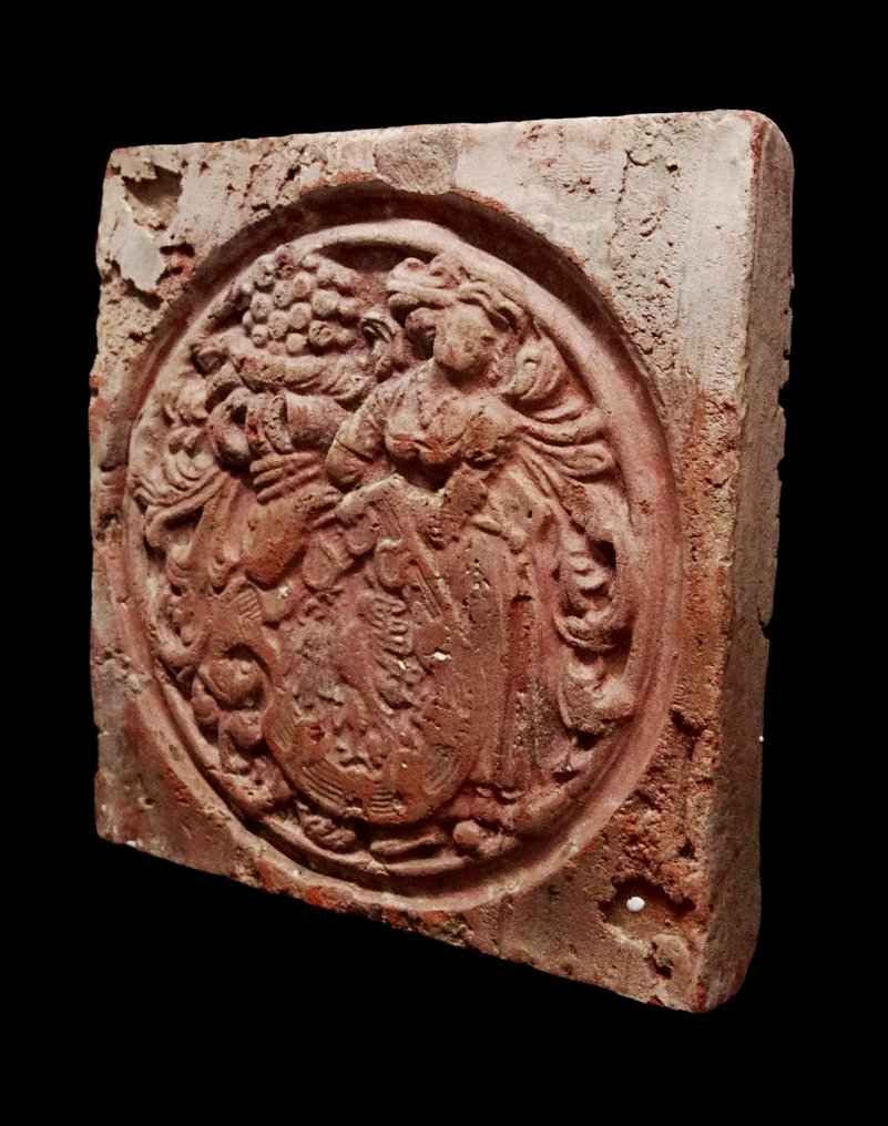 中世紀後期 - 文艺复兴时期的格子，16°/17° S. - 浮雕装饰 - 纹章与中产阶级妇女 #3.2