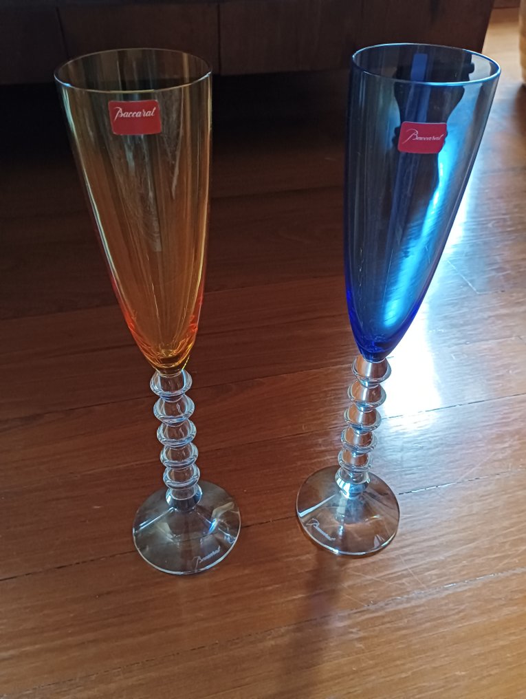 Baccarat - 烧杯 (2) - fluttissima - 水晶 - Véga Flutissimo 蓝色 #4.3