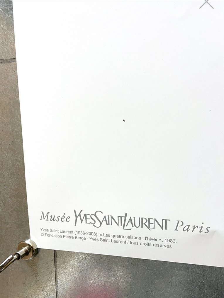 yves saint laurent - Poster Originale "YVES SAINT LAURENT - L'Hiver - Le Quatre Saisons" - SANS PRIX DE RESERVE - 2010s #4.3