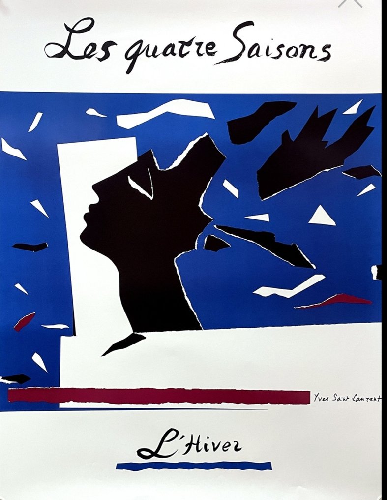 yves saint laurent - Poster Originale "YVES SAINT LAURENT - L'Hiver - Le Quatre Saisons" - SANS PRIX DE RESERVE - 2010s #1.0