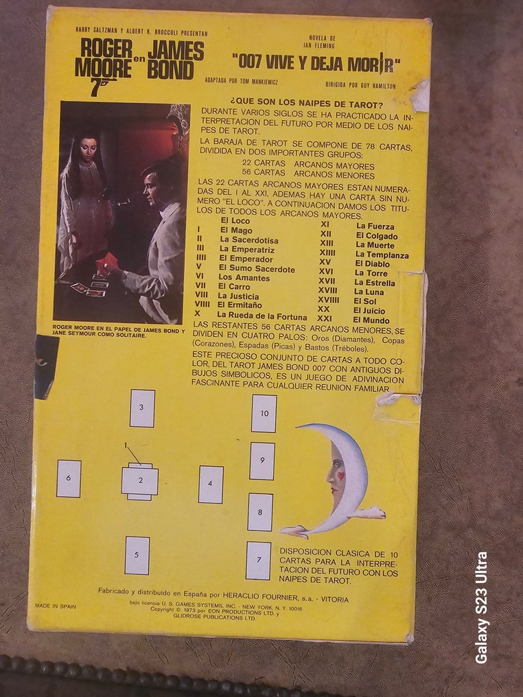 James Bond 007: Live And Let Die -  - 电影道具 詹姆斯·邦德 007 塔罗牌套装 - 极其稀有且具有标志性 - 1973年版 #4.3