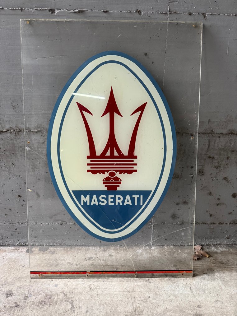 Maserati - 1960-tallets Maserati-forhandlerskilt - Skilt - plexiglass #3.2
