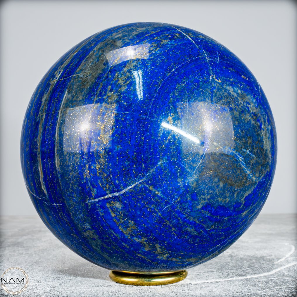 First Quality Natural Royal Blue Lapis Lazuli Sphere- 3857.66 g #1.0