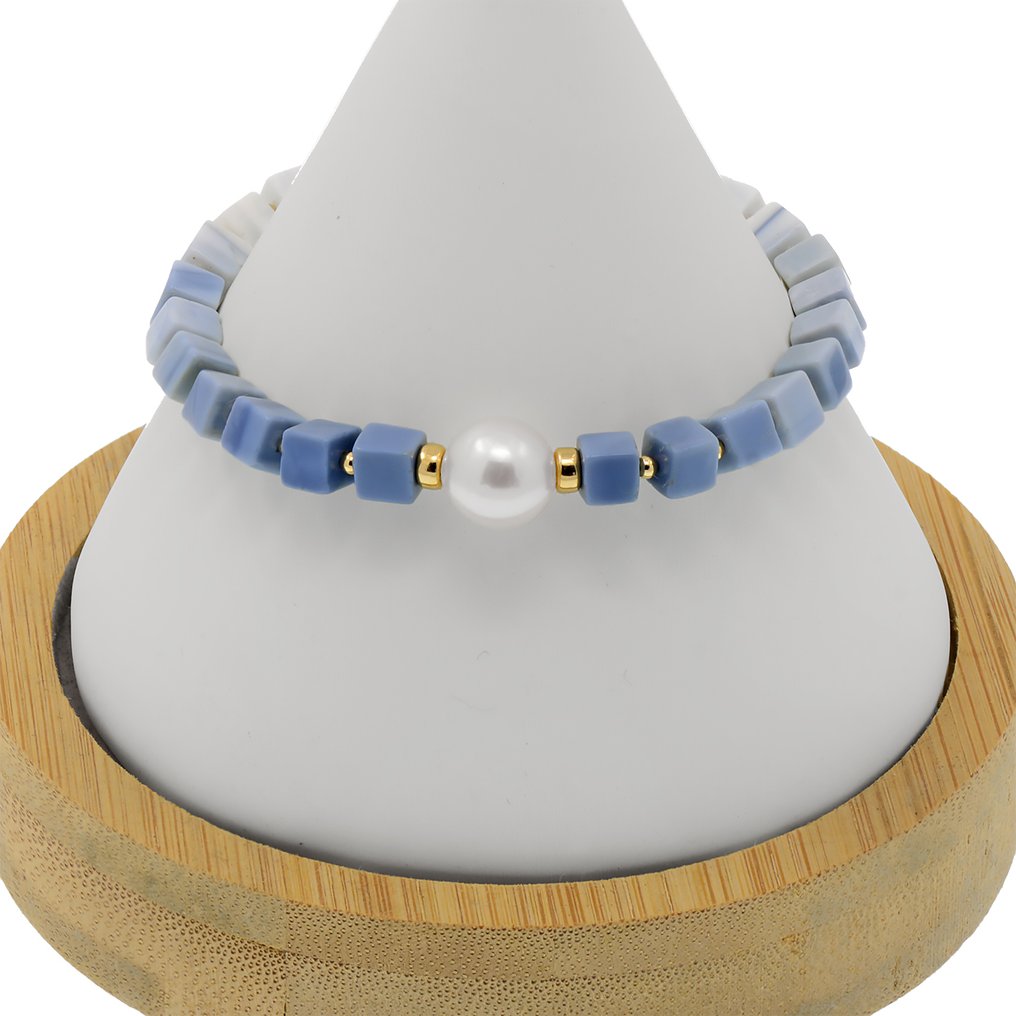 Ohne mindestpreis - Armband - 18 kt Gelbgold Perle - Opal #3.2