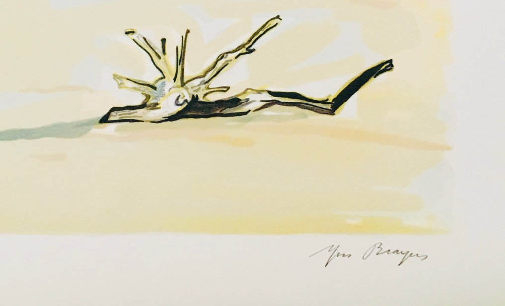 Yves Brayer (1907-1990) - Le repos des cavaliers sur la plage - Lithographie originale signée #4.3