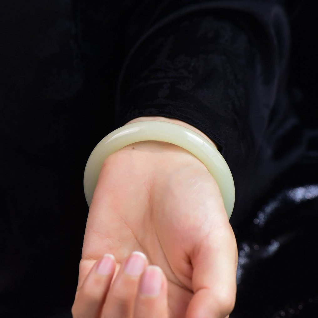 Pas de réserve - Certifié ALGT - Bangle en calcite naturelle - Sculpté de main de maître à partir d'une seule pièce- 46.84 g #1.0