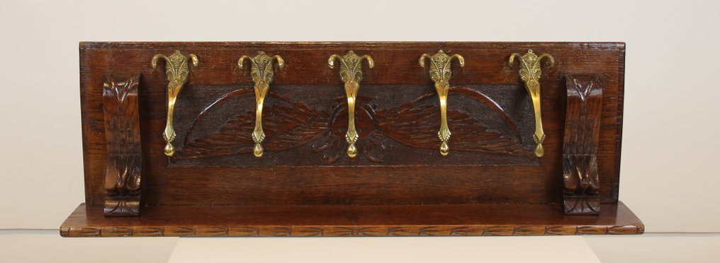 Garderobe - Holz, Messing #2.1