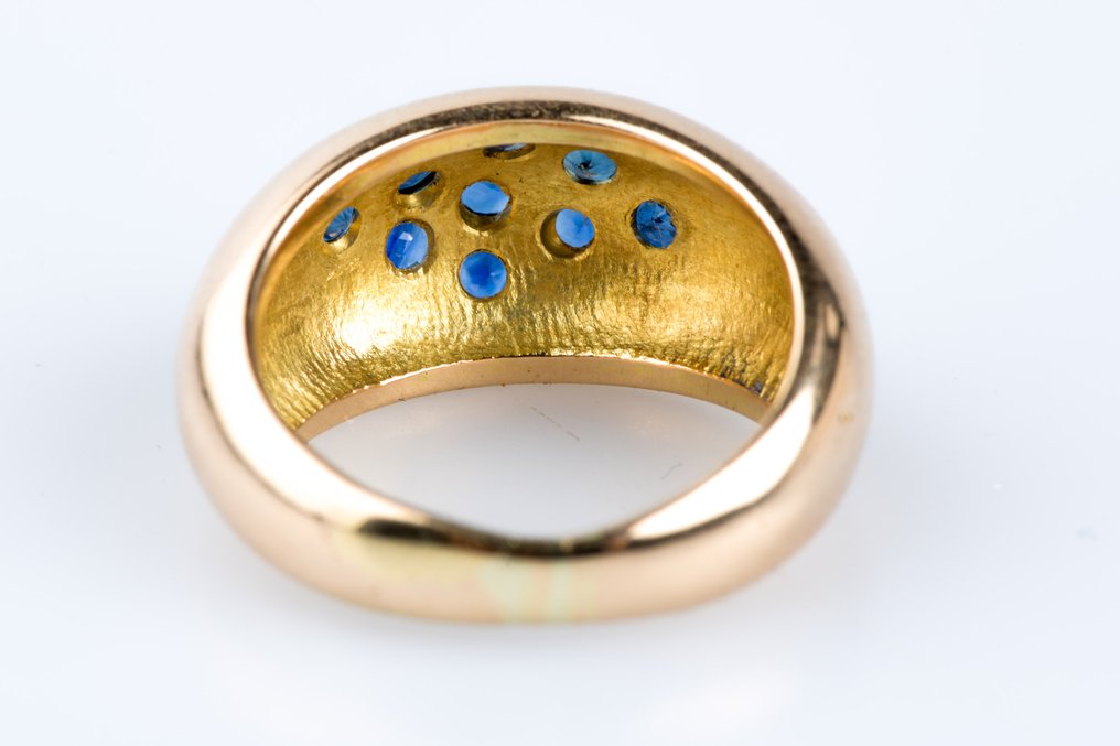 Ring - 18 karat Gull -  1.26ct. tw. Safir #4.3