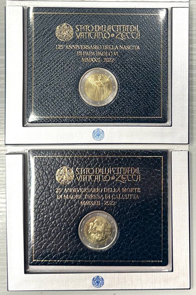 Vaticano. 2 Euro 2022 "Paul VI" + "Mère Teresa" (2 monnaies) (Sem preço de reserva) #1.0