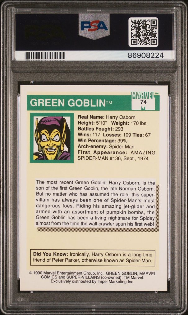 Marvel - 1 Graded card - Marvel Superstars 74 Édition originale - PSA 10 #1.0