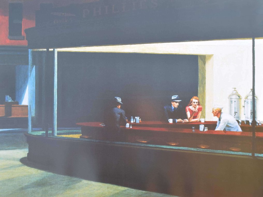 Edward Hopper - ImpronteEdizioni S.r.l. - "NIGHTHAWKS - Original vintage poster - year 2000 - 2000s #1.0