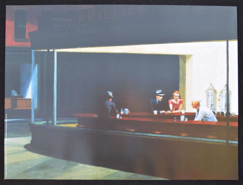 Edward Hopper - ImpronteEdizioni S.r.l. - "NIGHTHAWKS - Original vintage poster - year 2000 - 2000s #1.0
