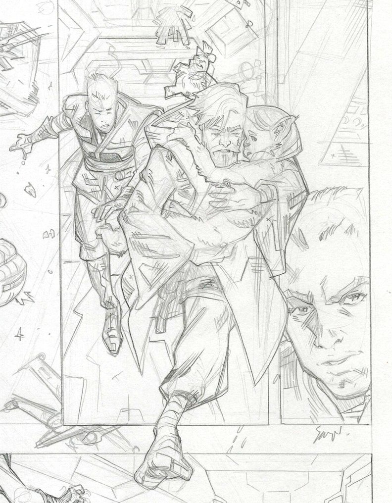 Domenech, Sergi - 2 Original Sequential Pages 1 & 2 - Star Wars: Hypervelocity Stories – Hand Signed #3.2