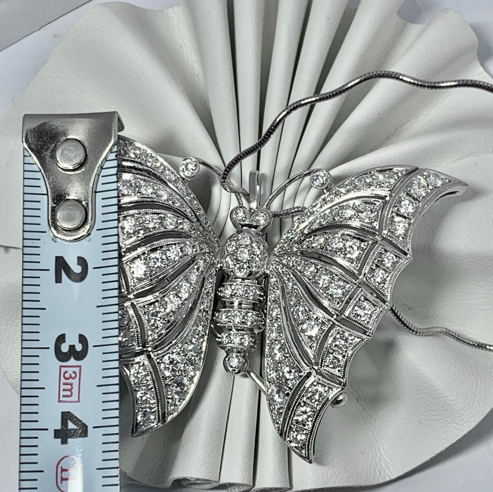 Pala Diamond - 點睛頸鏈 - 18 克拉 白金 -  4.46ct. tw. 鉆石 (天然)  - 精彩的项链 #2.1