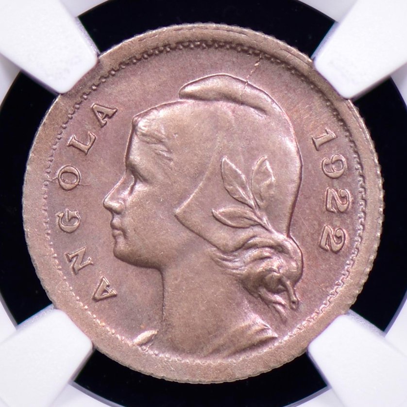 葡属安哥拉. Republic. 10 Centavos 1922 - NGC - MS 63 - Rara #1.0