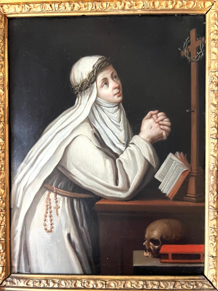 École italienne, fin XVIIIè siècle - Sainte Catherine de Sienne en prière #3.2