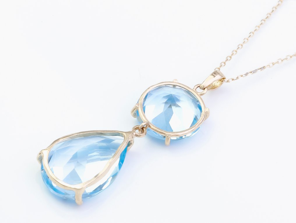 Ei pohjahintaa - Kaulakoru - 14 kt. Keltakulta Topaasi - Topaasi #2.1