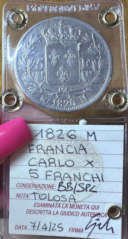 France. Charles X. 5 Francs 1826-M, Toulouse  (No reserve price) #2.1