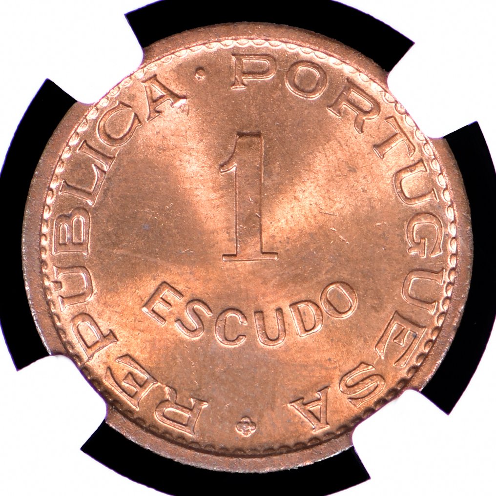 Mozambico portoghese. Republic. 1 Escudo 1953 - NGC - MS 64 - Escassa #1.0