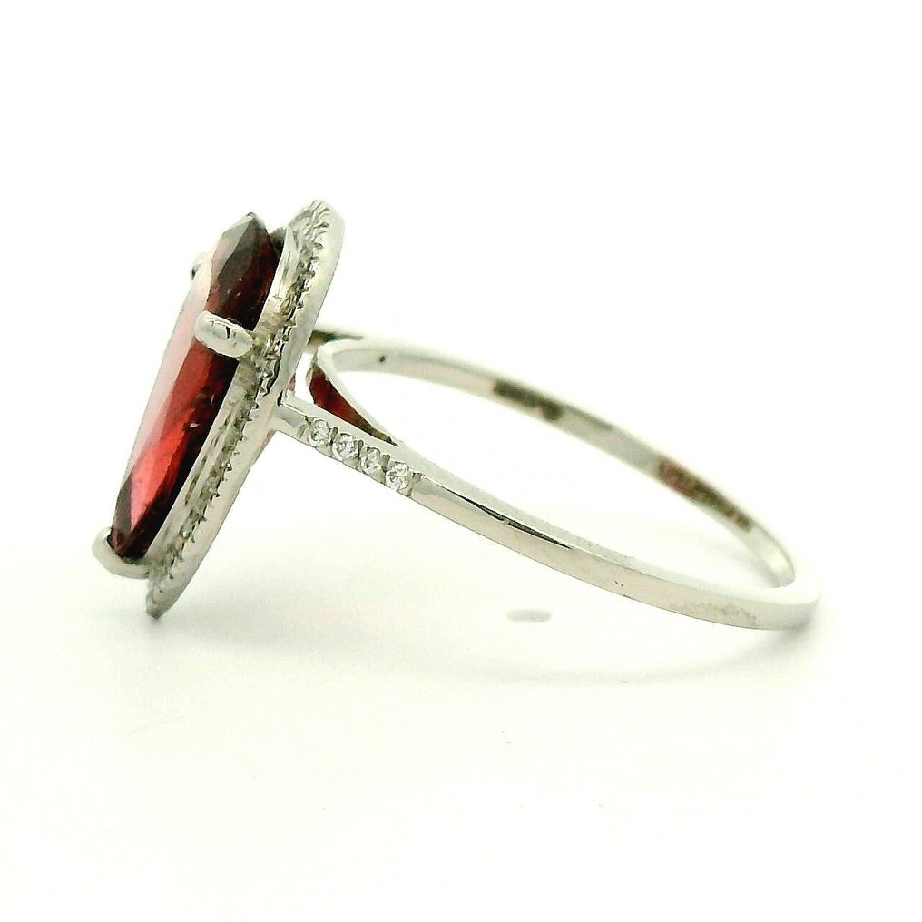 Ring Platinum -  2.66ct. tw. Tourmaline - Diamond #3.2