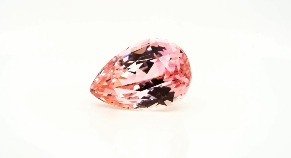 1 pcs  Rosa, Arancione Kunzite  - 64.68 ct - Bellerophon Gemlab #1.0