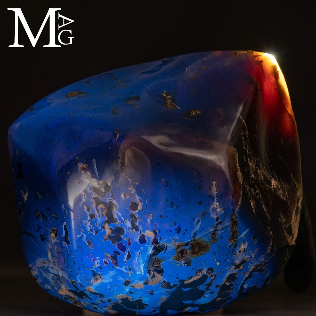 Amostra gigante rara com contrastes de cores extraordinários Grande Espécime de Âmbar Fóssil de Sumatra - Altura: 220 mm - Largura: 210 mm- 3202 g #2.1