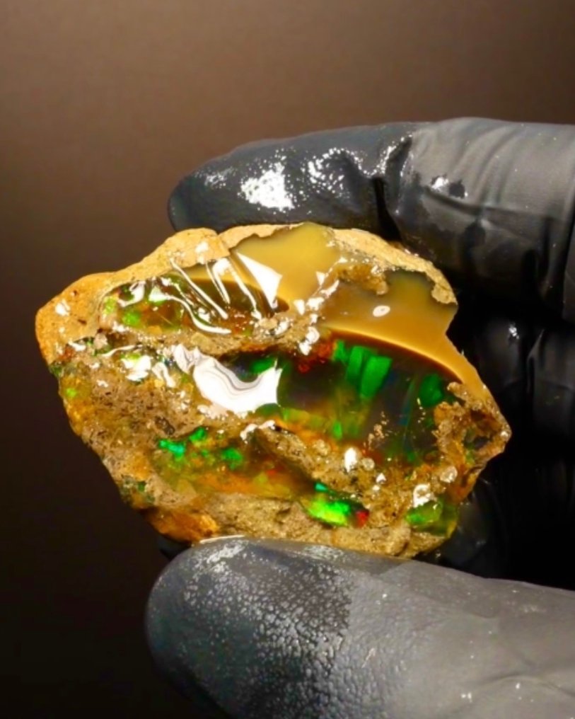 PREMIUM - Welo opal 202 carats high-quality crystal opal - Height: 55 mm - Width: 40 mm- 40.38 g - (1) #4.3