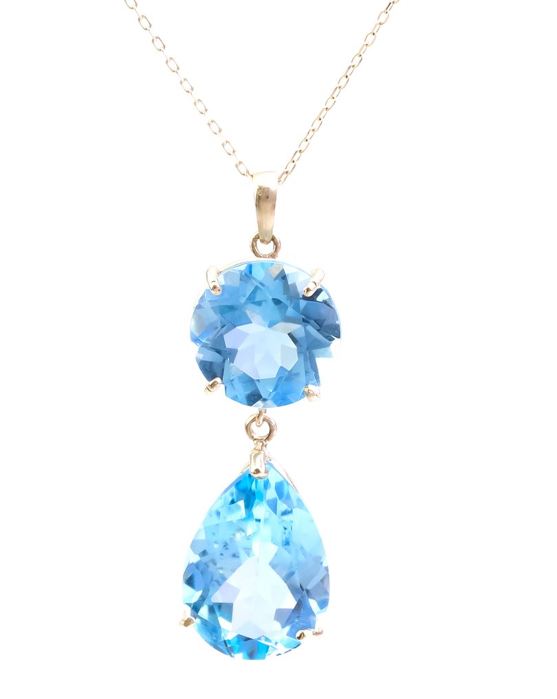 Ei pohjahintaa - Kaulakoru - 14 kt. Keltakulta Topaasi - Topaasi #1.0