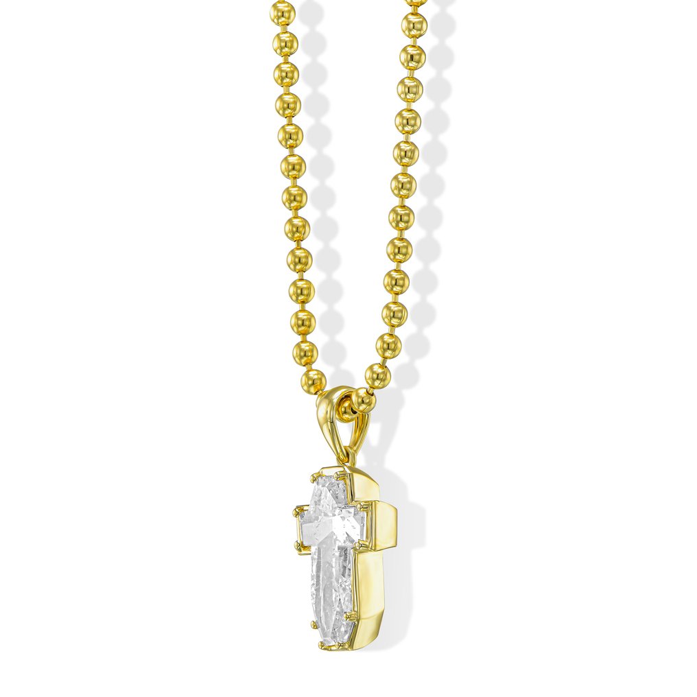 Κολιέ με μενταγιόν - 18 καράτια Κίτρινο χρυσό -  2.28ct. tw. Διαμάντι (Φυσικό) #1.0