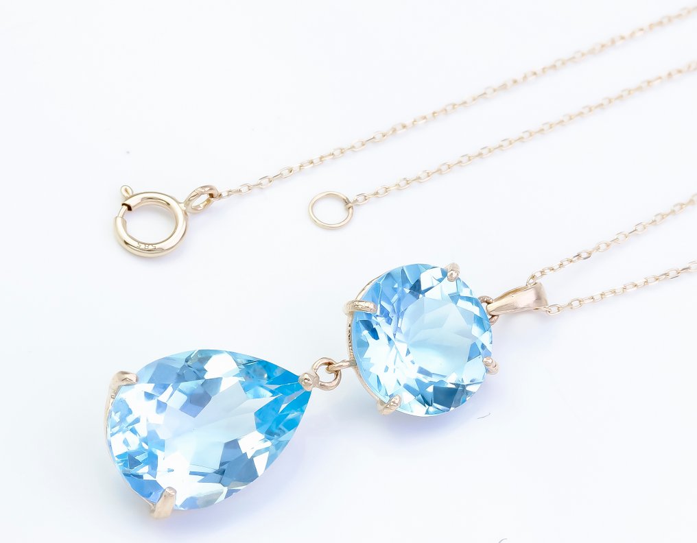 Ei pohjahintaa - Kaulakoru - 14 kt. Keltakulta Topaasi - Topaasi #1.0