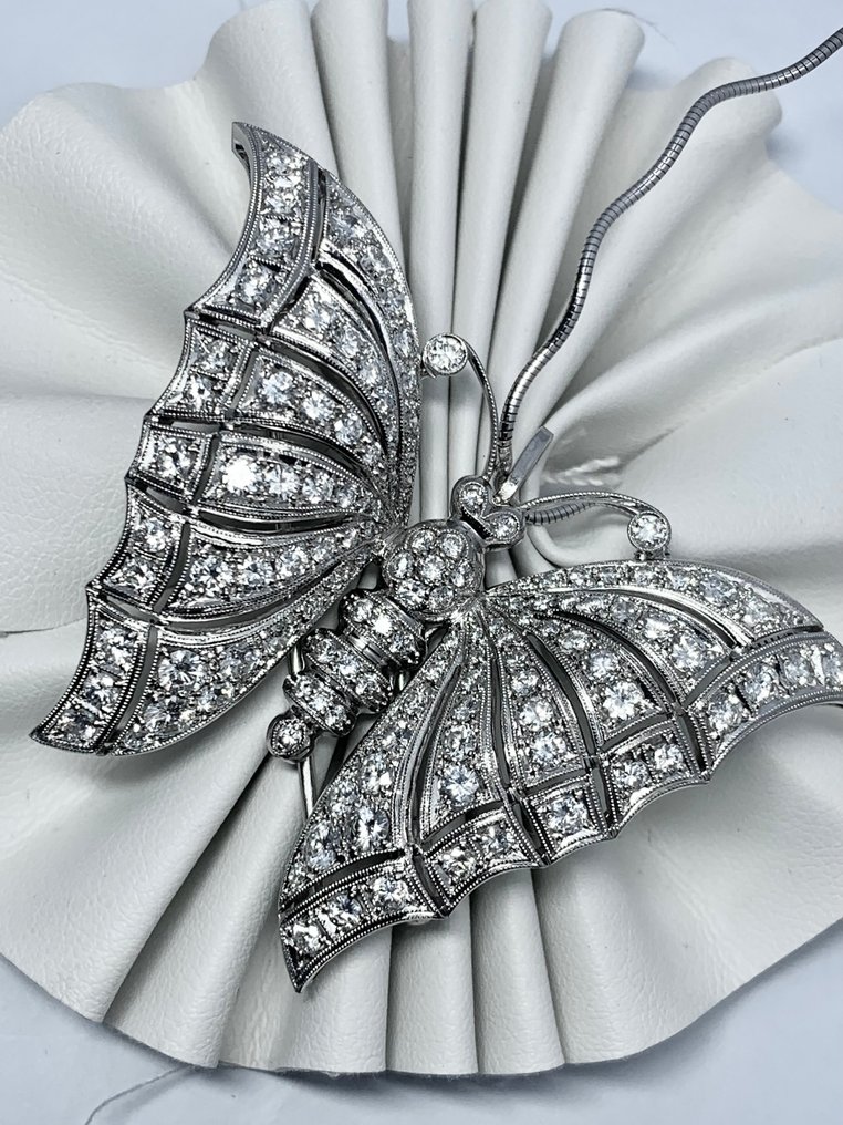 Pala Diamond - 點睛頸鏈 - 18 克拉 白金 -  4.46ct. tw. 鉆石 (天然)  - 精彩的项链 #1.0