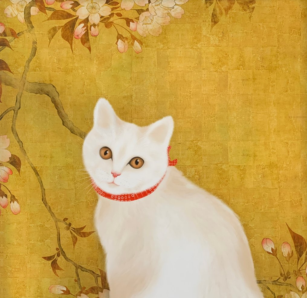 "Shiro neko" - NO RESERVE  - Ana Maia - Sweden  (Zonder minimumprijs) #2.1