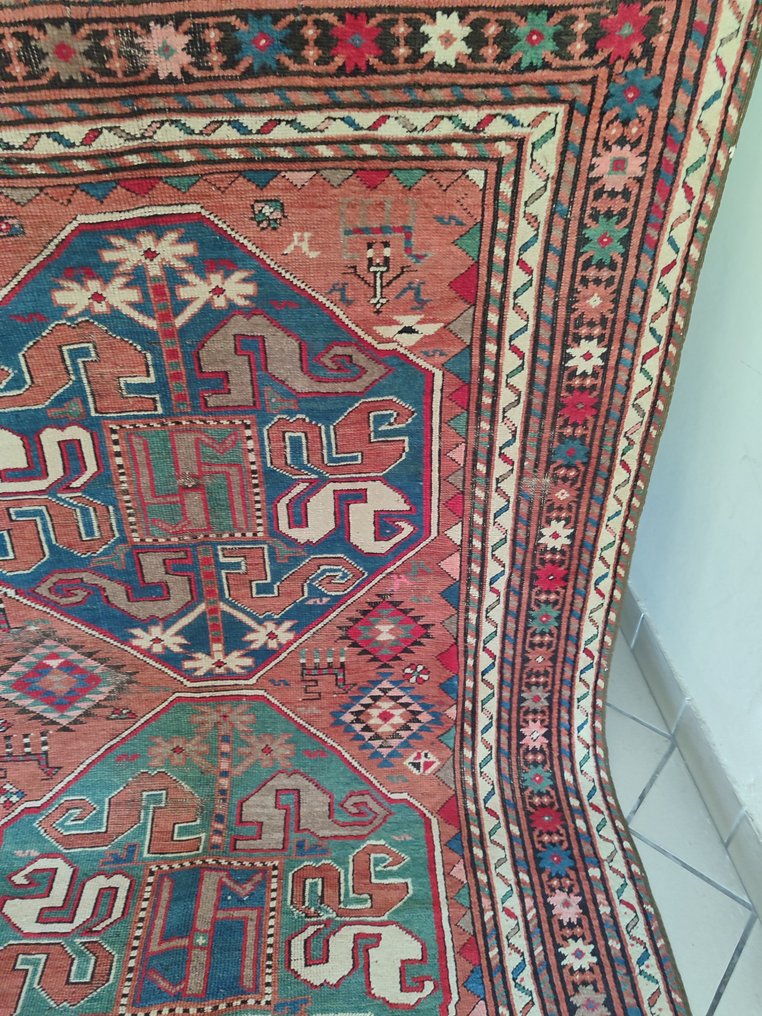 Tapis kazak ancien Chondzoresk russe, un pièce de collection - Tapis - 270 cm - 140 cm #4.3