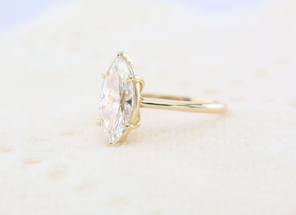 Hääsormus - 14 kt. Keltakulta - 2.20ct. tw. Timantti (Laboratoriossa kasvatettu) - IGI Sertifioitu #2.1