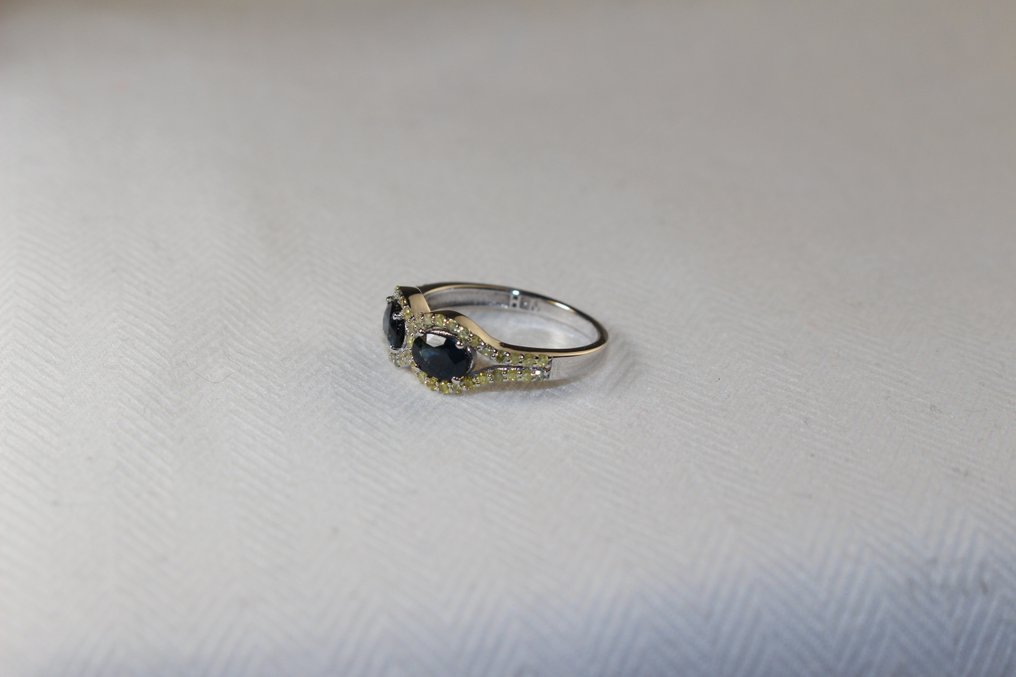 Ring - 18 kt Roségold -  2.30ct. tw. Saphir - Diamant #2.1