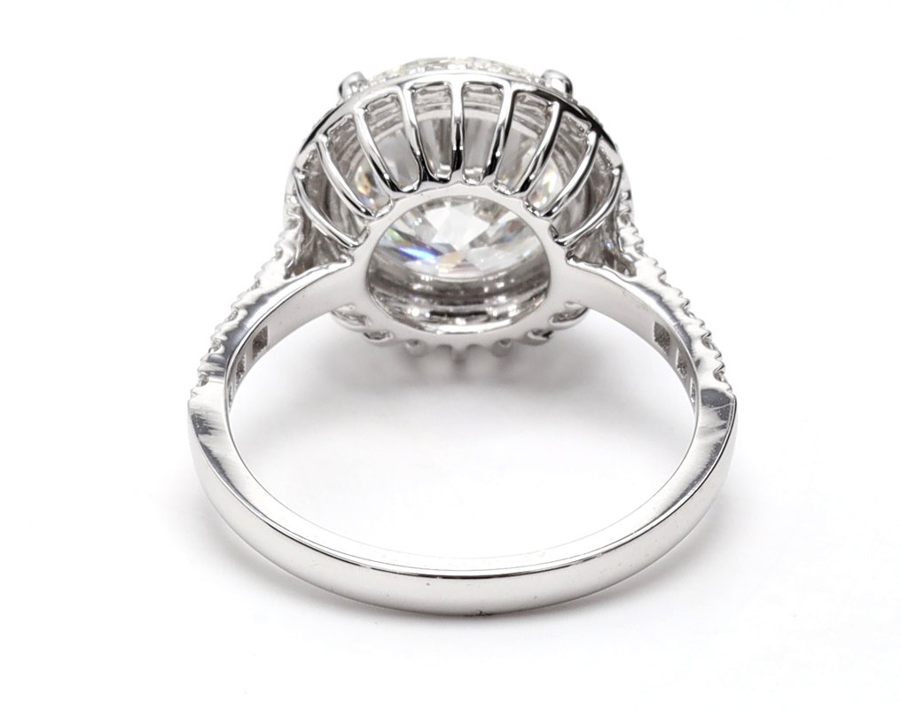 訂婚戒指 - 14 克拉 白金 - 5.57ct. tw. 鉆石 (實驗室培育) - 鉆石 - 经典结婚戒指 #3.2