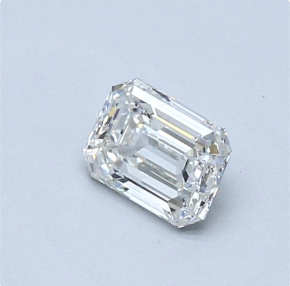 1 pcs Gyémánt (Természetes) - 0.54 ct - Smaragd - I - IF - Amerikai Gemmológiai Intézet (GIA) #1.0