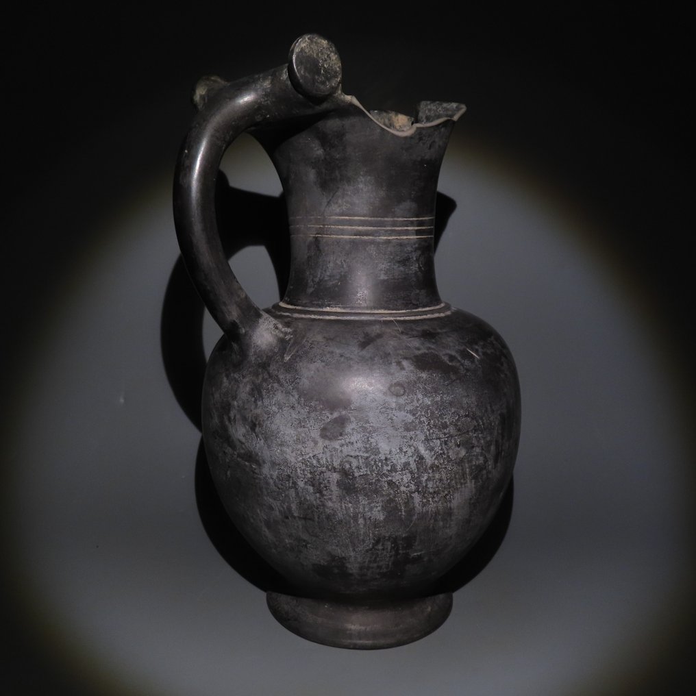 Etruscan 陶瓷 酒壶。公元前7世纪。高35厘米。 #3.2